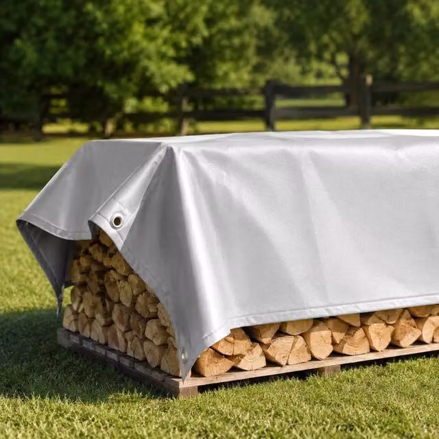 Tarpaulin 650 G/square Meter 4x8 M Grey