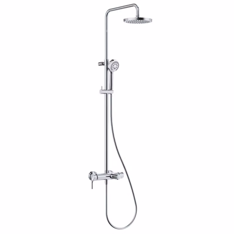 KLUDI LOGO Mitigeur monocommandé Dual Shower System, douche de tête réglable en hauteur et orientable, chrome, 6808305-00, 6808305-00