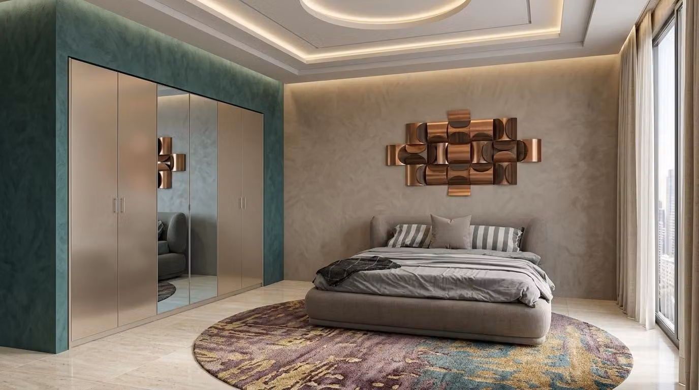 Armadio Bett, camera da letto, stile moderno, grigio, pratico