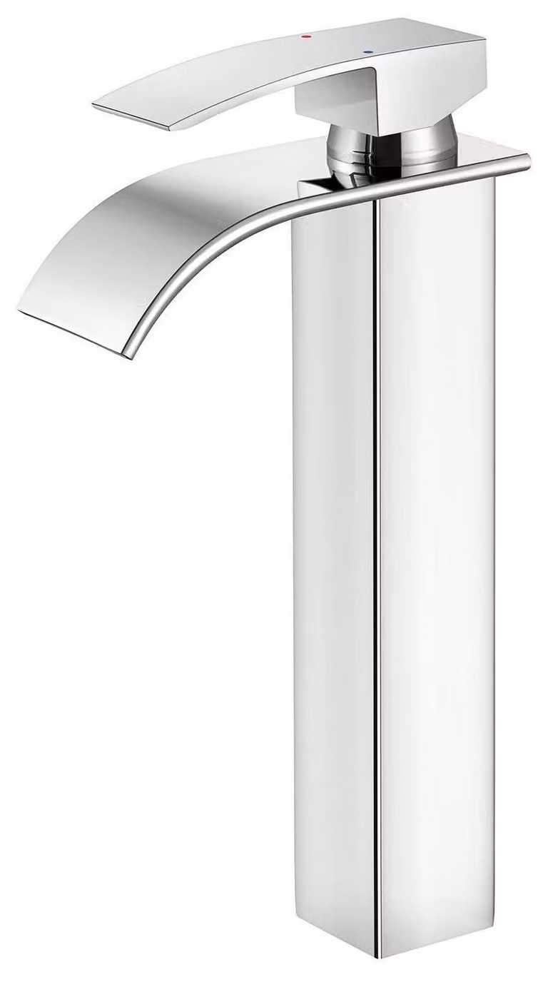 Miscelatore per lavabo a cascata, cromato, 245 mm, per bagno