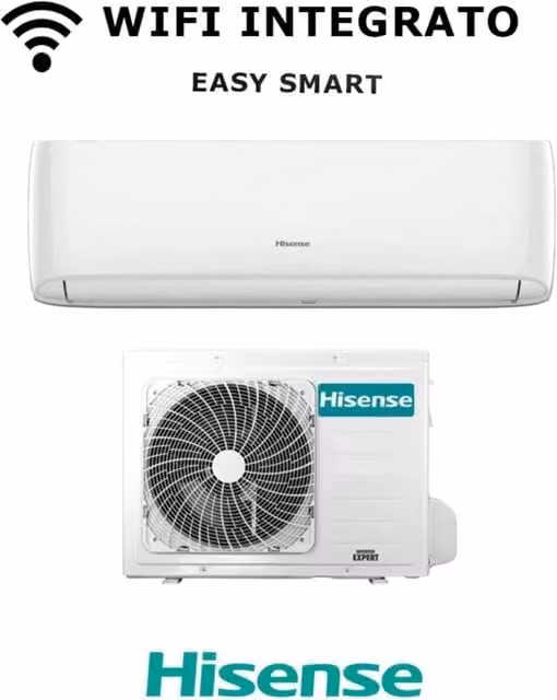 Condizionatore Climatizzatore Hisense Inverter 3D Easy Smart 24000 BTU CA70BT2BG + CA70BT2BW Bianco con Wi-Fi Integrato Classe Energetica A++