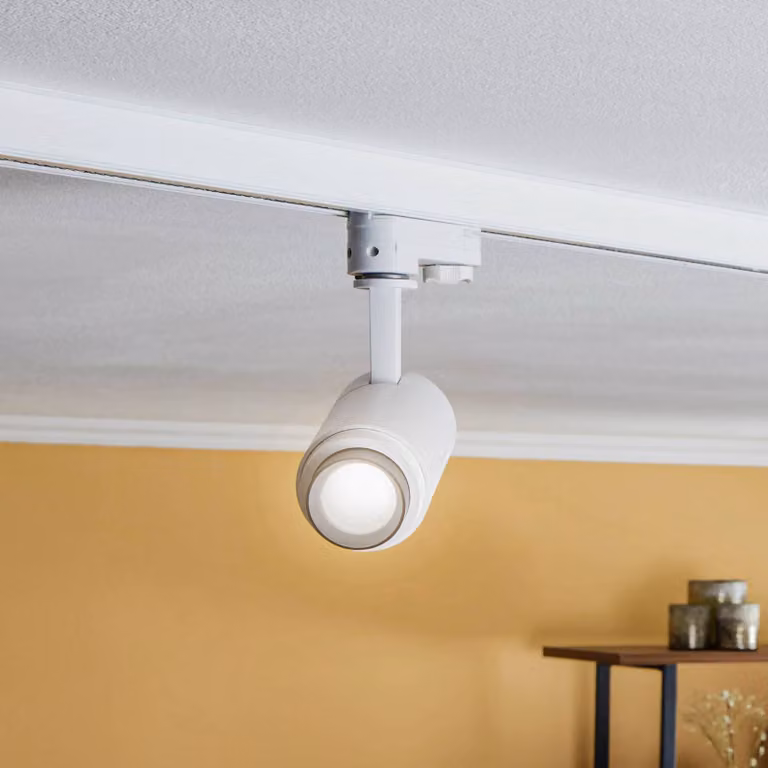 Arcchio Nanna Faretto a binario LED bianco 4000K 12W, Bianco / Opale, Studio / Ufficio, Alluminio