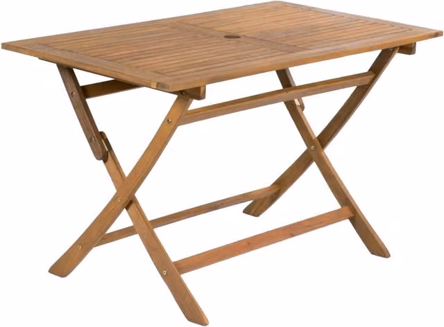 Tavolo rettangolare pieghevole da giardino Morel in legno di acacia marrone