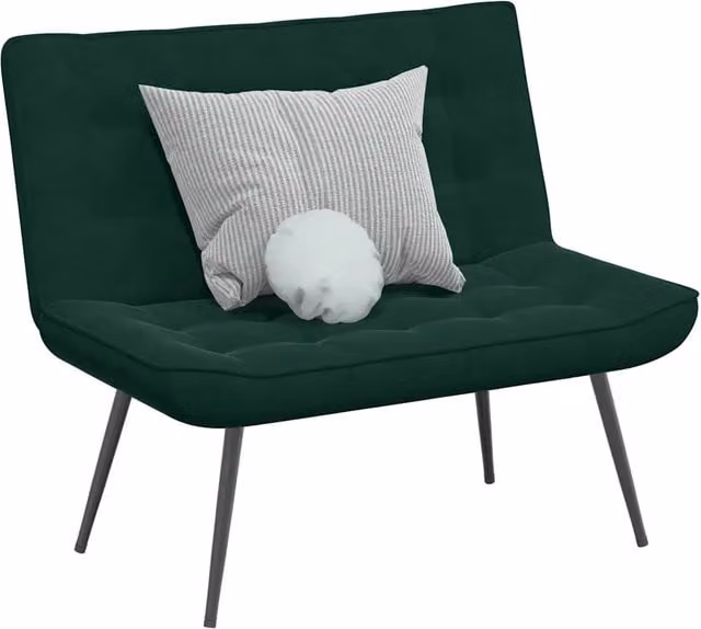 Panca moderna in velluto verde vidaXL L: 110 cm, P: 74 cm, H: 84 cm