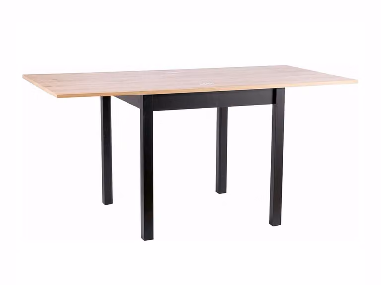 Tavolo da pranzo pieghevole HELMUT - 80x80, rovere artigianale / nero