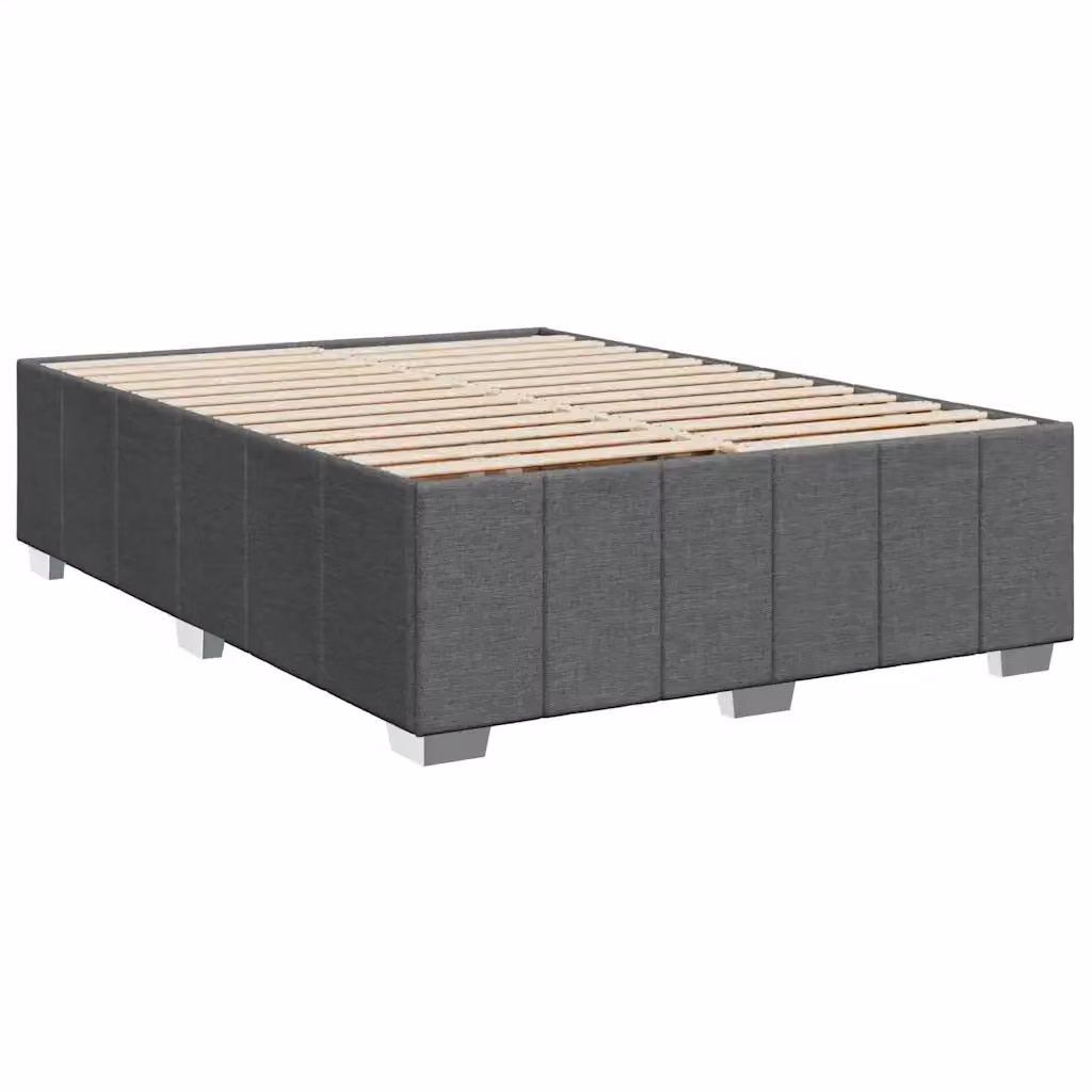 Giroletto vidaXL senza materasso in tessuto grigio con struttura in legno e doghe fisse L/P: 140 x 190 cm – 2