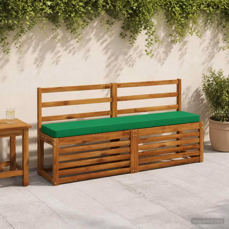 Cuscino per Panchina vidaXL VUGHT Verde in Poliestere con Rivestimento Rimovibile e Resistente ai Raggi UV