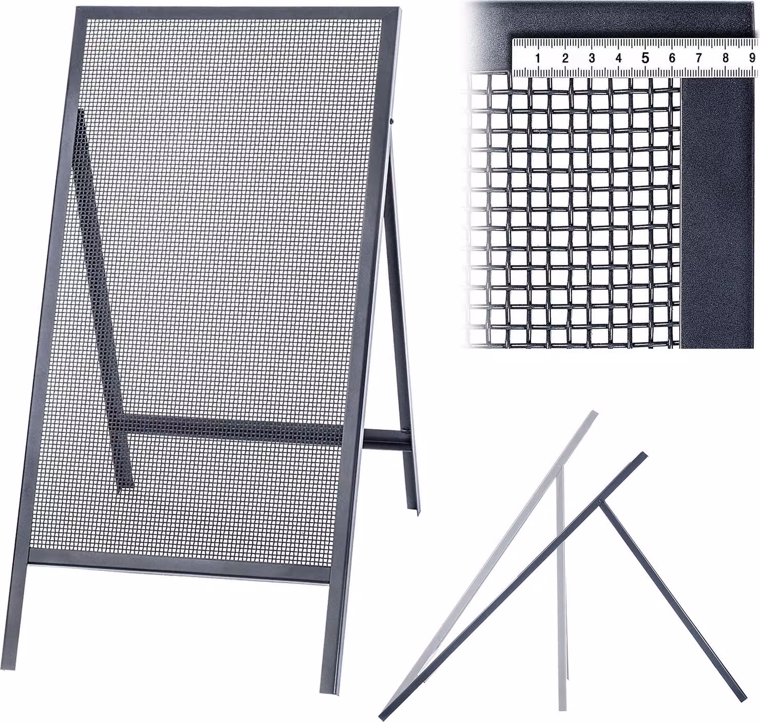Setaccio da costruzione KADAX per sabbia, terra, muratura, 120x60cm, ghiaia, maglia da 6mm