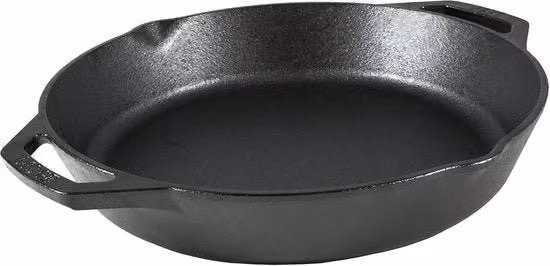 Piatto di Acciaio Inossidabile Nero da 26 cm con Maniglie