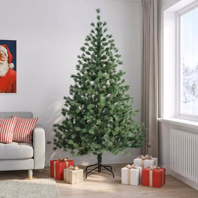vidaXL Albero di Natale Artificiale con Rami Pieghevoli 240 cm