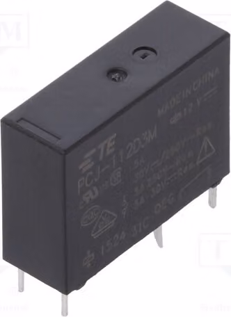 1 relè: bobina elettromagnetica, 12VDC, 5A/250VAC, 5A, codice prodotto 1721531-2