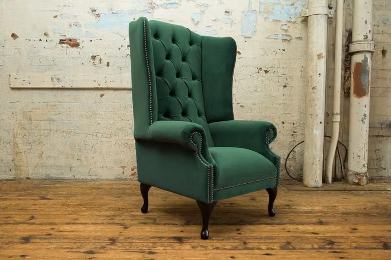 Chesterfield Sessel Couch 1 Sitzer Couchen Polster Fernseh Sofa Textil Stoff