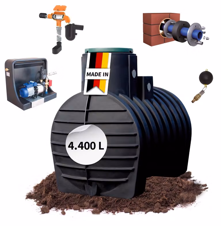 Serbatoio interrato / serbatoio per acqua piovana Mono Haus-Premium Set 4.000L 4Rain 295056