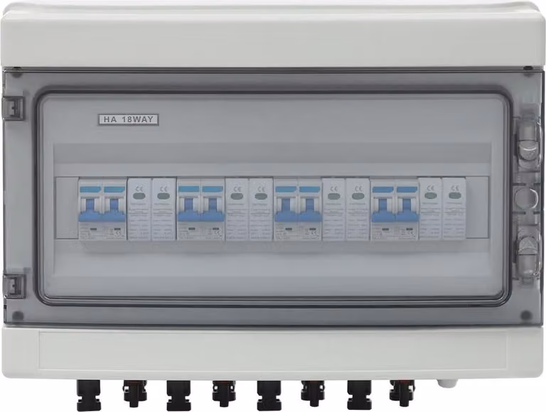 Scatola di combinazione fotovoltaica - Mini - DC 1000V, sezionatore DC 40A - SPD 40kA Up 3,2kV - IP65 - per 6mm²/10AWG
