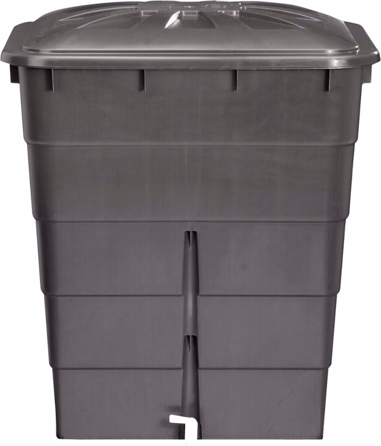 Pluviale rettangolare 300 l grigio grafite, coperchio/tappeto