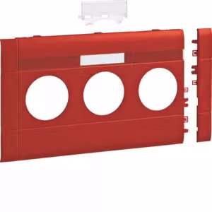 Mascherina per presa tripla, personalizzabile, collegabile in serie, alta frequenza, parte superiore 120 mm, rossa