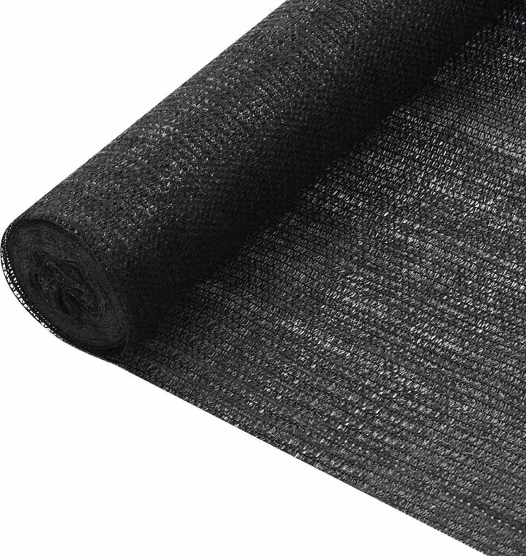 The Living Store Schermo di recinzione nero 2x10 m HDPE 75 g/m²