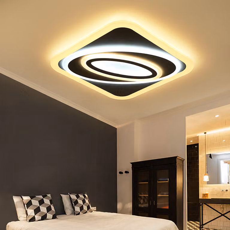 Plafoniera LED 094 con telecomando Colore luce/luminosità regolabile Plafoniera LED dimmerabile Illuminazione (094 50x50cm 68W)