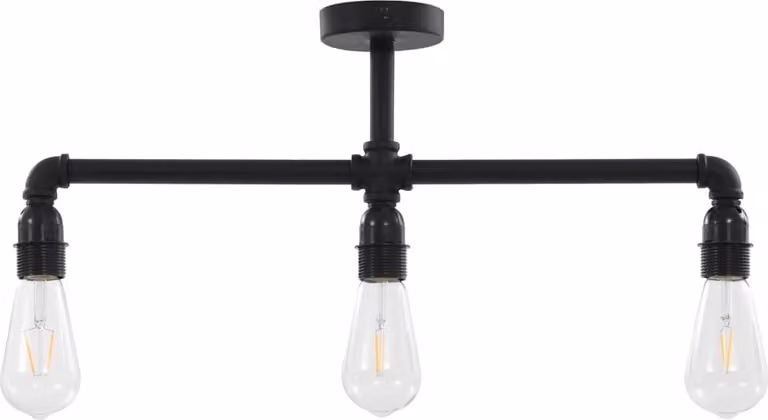 Lampadario Nero per 3 Lampadine E27