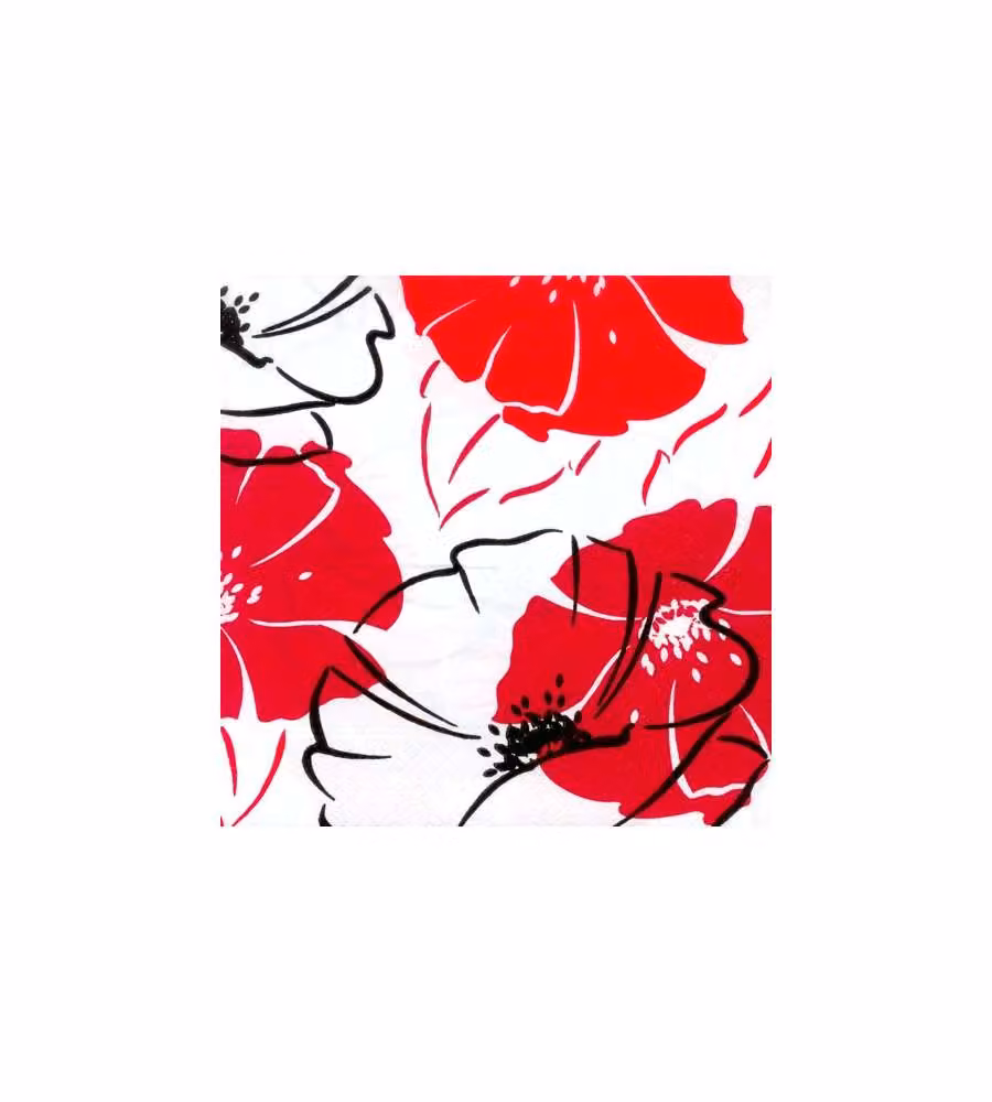 Tovaglioli 3 veli 20 pezzi "Red Passion"
