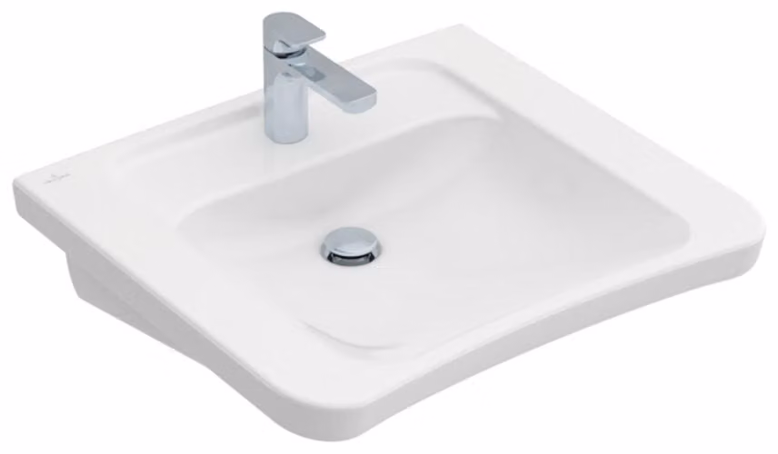 Villeroy & Boch ViCare, lavabo rectangulaire, 1 trou pour robinet, sans trop-plein, 650x550mm, 517868R1, 517868R1