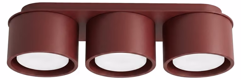 Plafoniera MODO 3 bordeaux Gx53 3xGx53 10W alluminio 8,2x10,4x32,4 cm Sollux Lighting