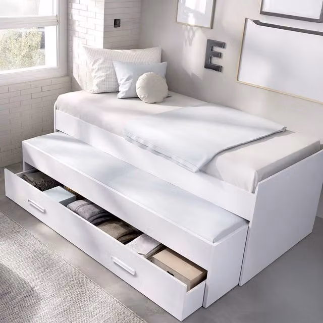 Letto contenitore per bambini Zion DMORA, Bianco, 90 x 190 cm