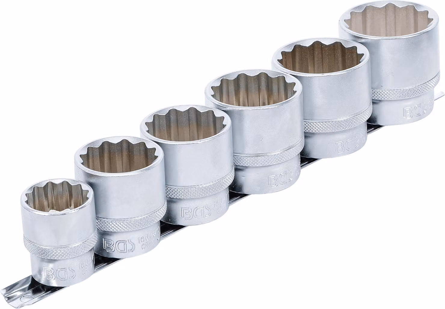 Set di chiavi a bussola BGS a dodici unità quadrate 12,5 mm (1/2") SW 24 - 38 mm 6 pezzi - 70102