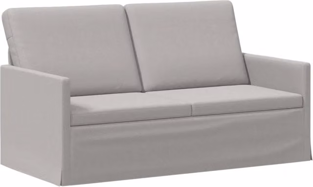 Divano a 2 posti moderno vidaXL in tessuto grigio con struttura in metallo L: 150 cm, P: 81 cm, H: 82 cm
