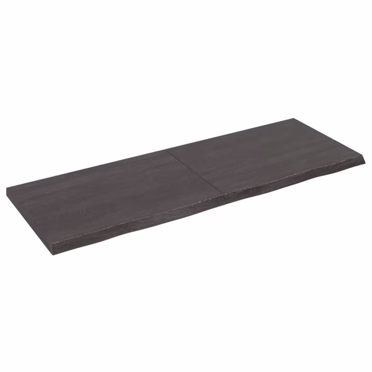 Piano Bagno Marrone Scuro 140x50x(2-4)cm Legno Trattato