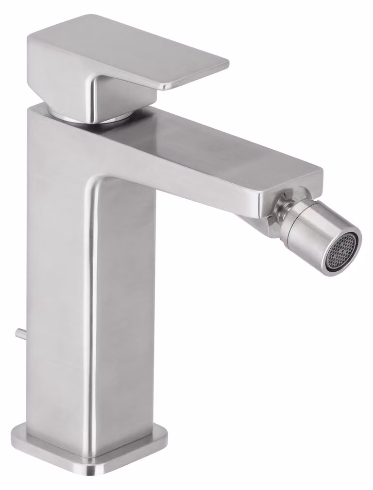 Rubinetto monocomando per bidet Herzbach, serie IX-FINISH, completo di gruppo di scarico