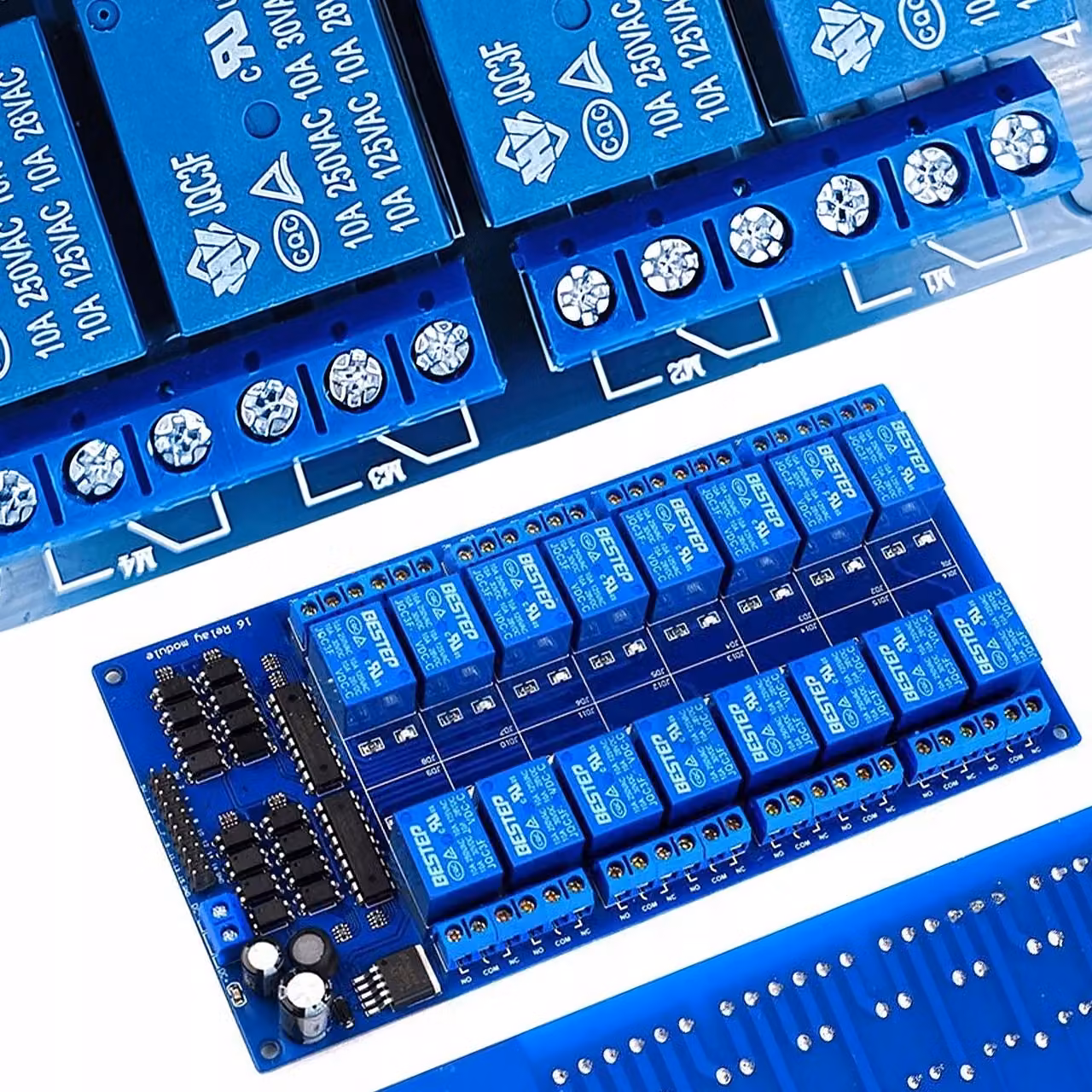 Modulo relè a 16 canali Rosfix 5V - optoisolato, 10A, compatibile con Arduino