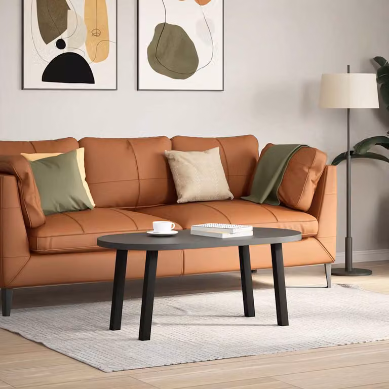 vidaXL Gambe per Tavolino da Caffè 4 pz Nere 42 cm Acciaio