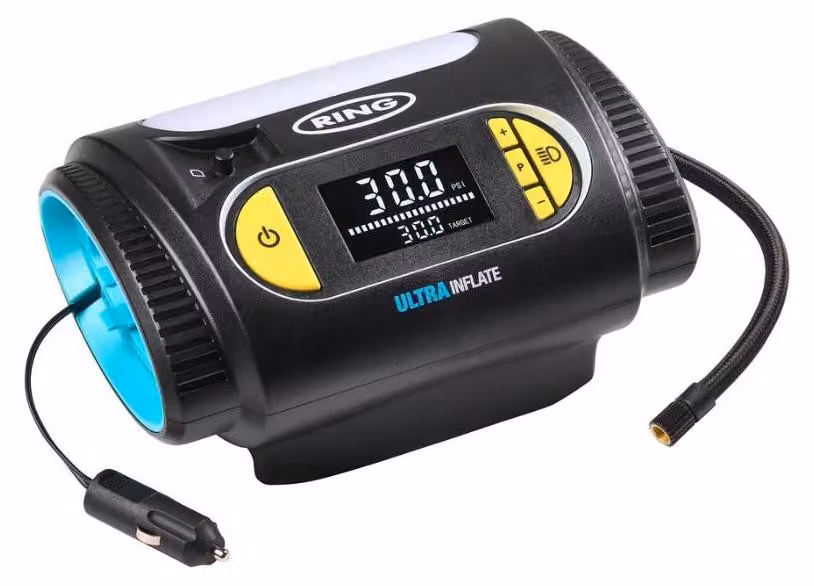 Compressore d'aria RING ULTRAinflate 20 con manometro e illuminazione a LED 12V RTI120