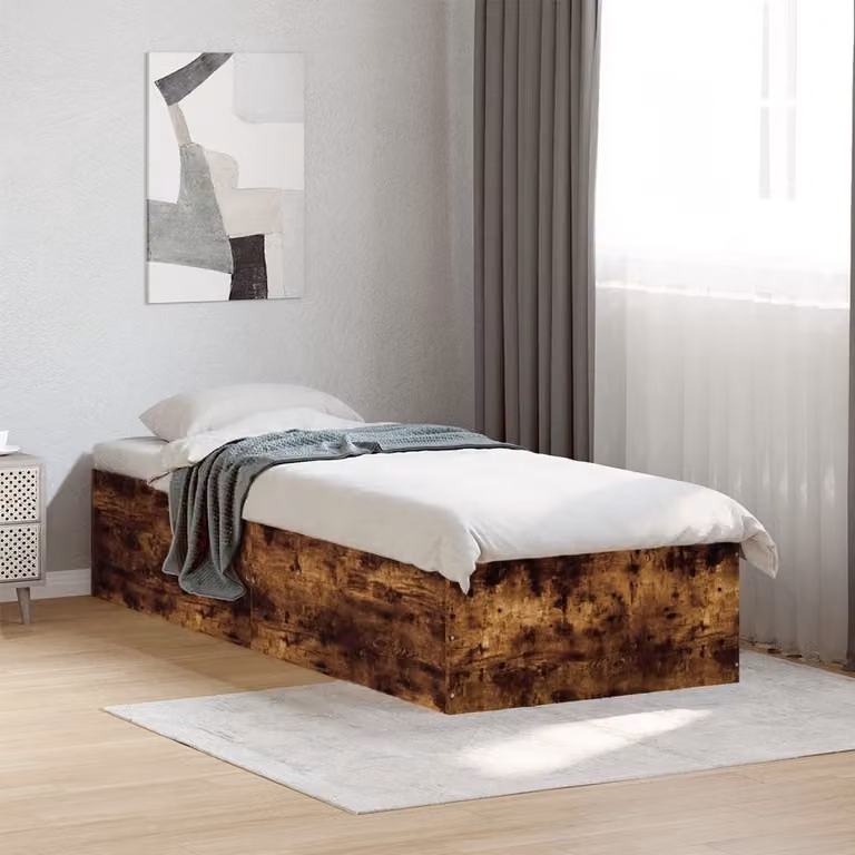 Giroletto vidaXL in legno multistrato color rovere fumo, L 100 x P 200 cm
