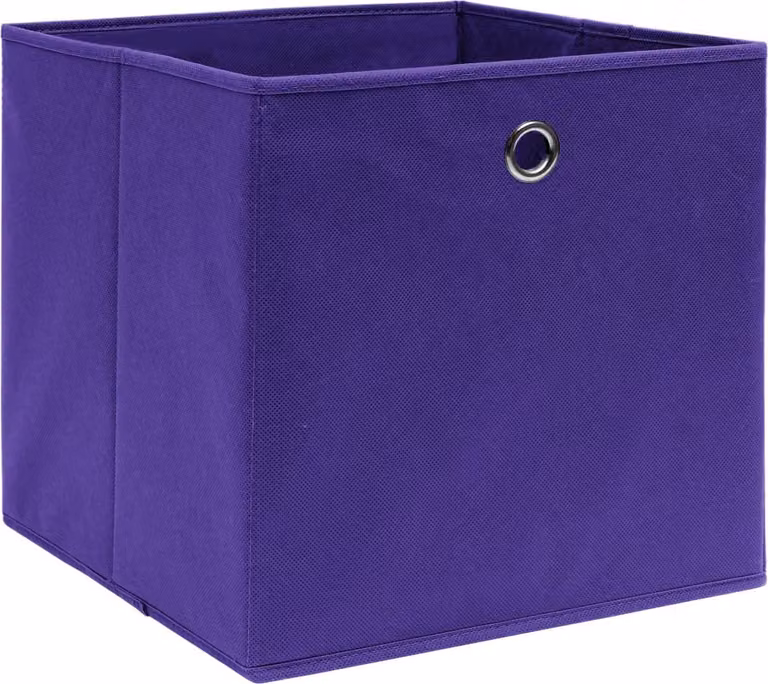 vidaXL Scatole portaoggetti 10 pz. Tessuto viola 32x32x32 cm