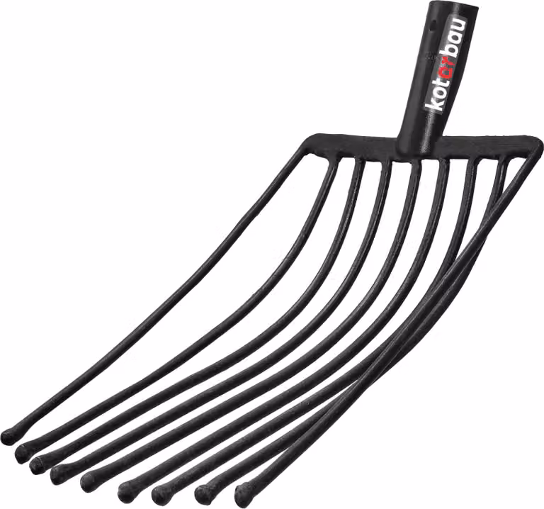 KOTARBAU® Forca a 9 rebbi Forca da letame Forca da giardino Forca da giardino Forca da letame Forca da vangare Forca da giardino Forca a filo per giardino e agricoltura