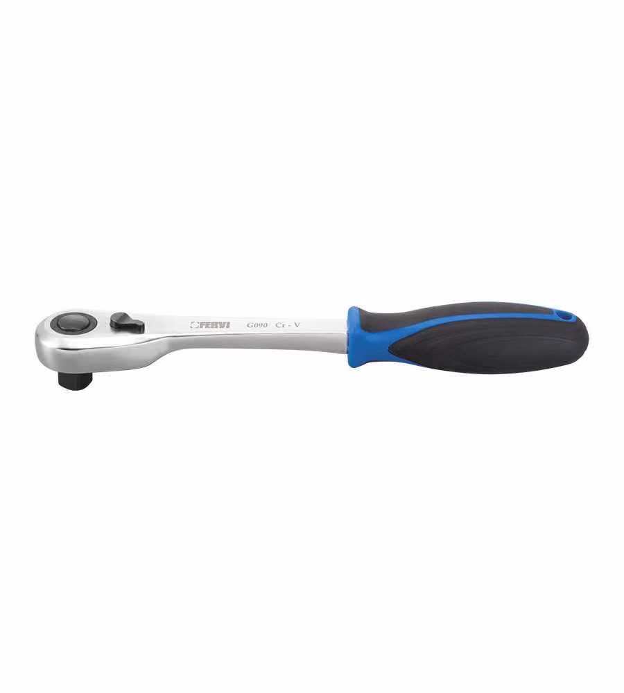 Fervi Cricchetto Ergonomico 3/8" Cromato - 195 mm