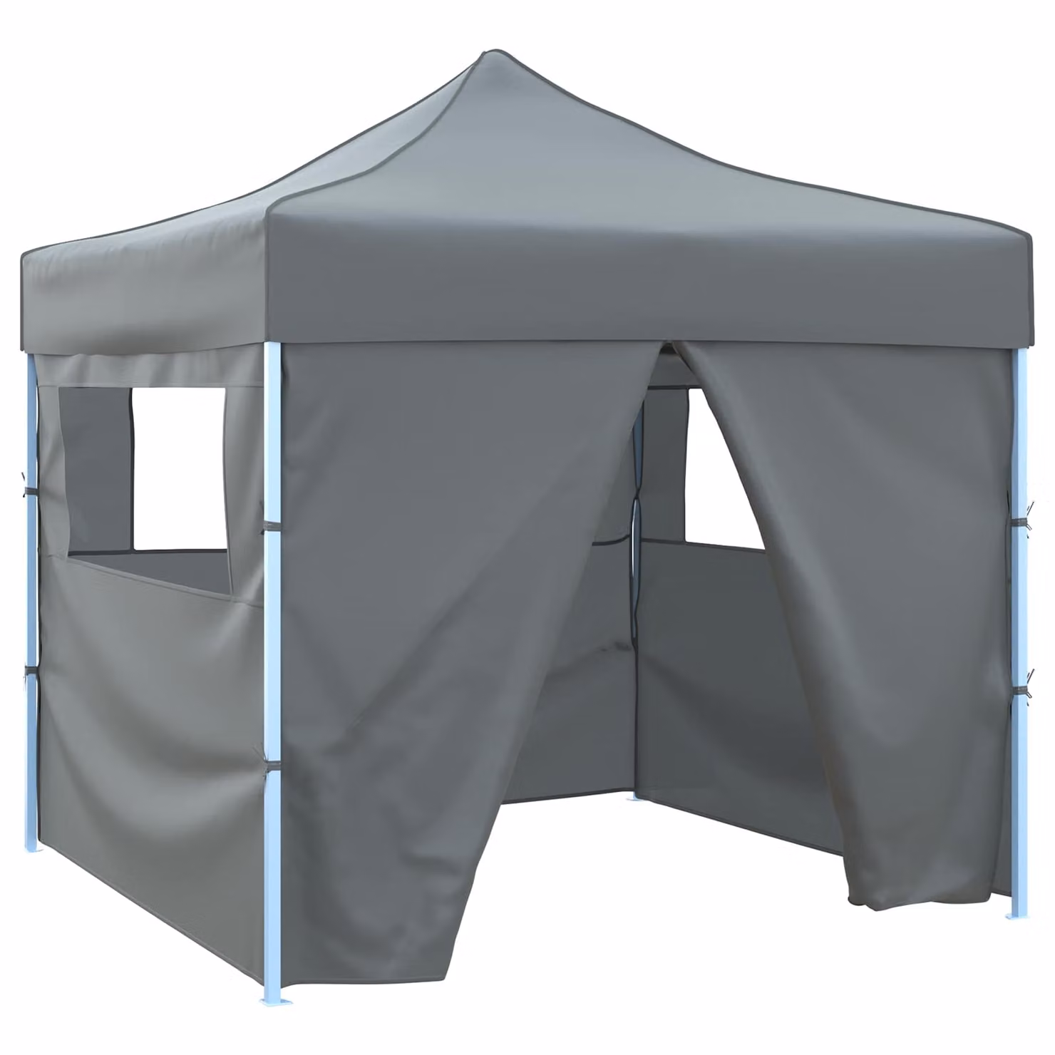 Tenda Party vidaXL in tessuto Oxford e acciaio, colore antracite e bianco, L/P/H: 291 x 291 x 315 cm
