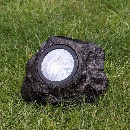 Lampada da giardino solare a LED, di alta qualità, effetto pietra
