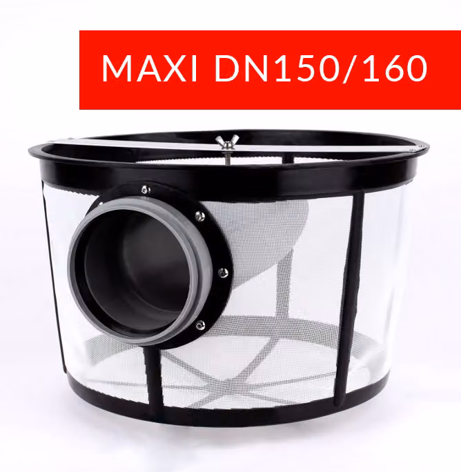 Filtria Clean MAXI DN150/160 filtro per acqua piovana | filtro per cisterna | cestello filtrante | filtro per l'utilizzo dell'acqua piovana in giardino | diametro: 40 cm