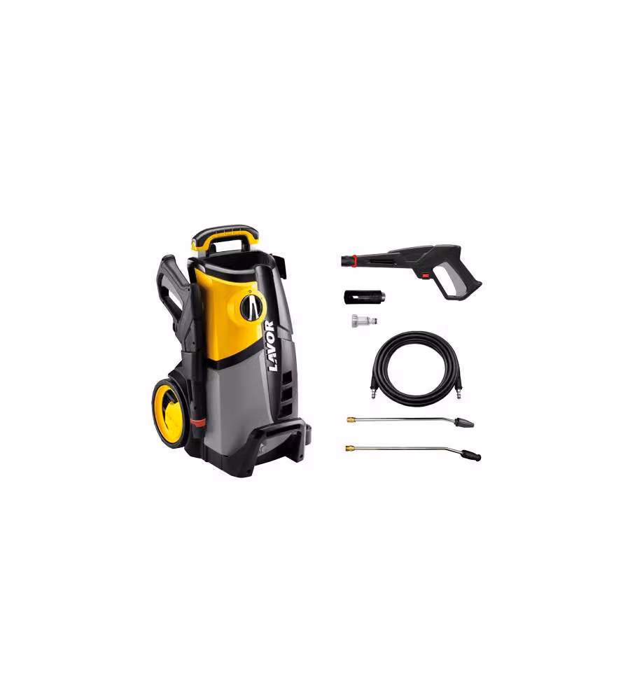 Idropulitrice Lavor LVR5 145 da 2200W in giallo con componenti in alluminio, acciaio inossidabile e plastica – 1