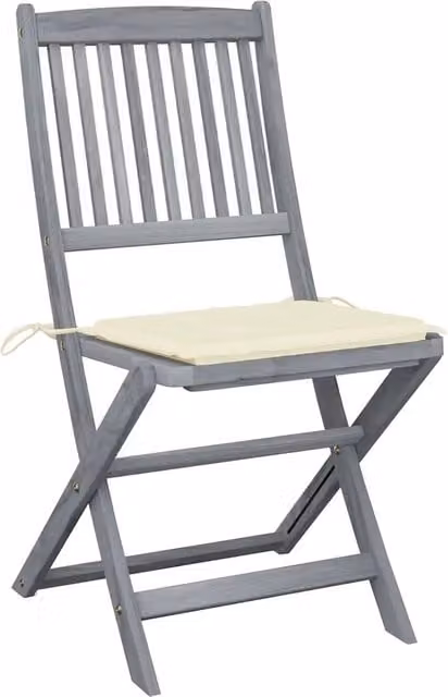 Sedie Pieghevoli 6pz con Cuscini in Massello Acacia 3065436