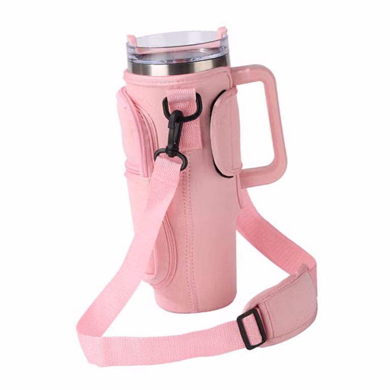 Borsa per bottiglie d'acqua, supporto per bottiglie d'acqua, borsa per bottiglie d'acqua, borsa con manica per bottiglie d'acqua, portabottiglie, supporto per bottiglie d'acqua con impugnatura