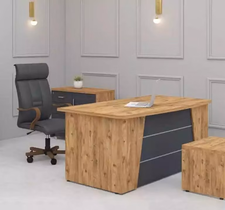 Schreibtisch Büro Möbel Arbeitszimmer Holz Computertisch Office Tisch