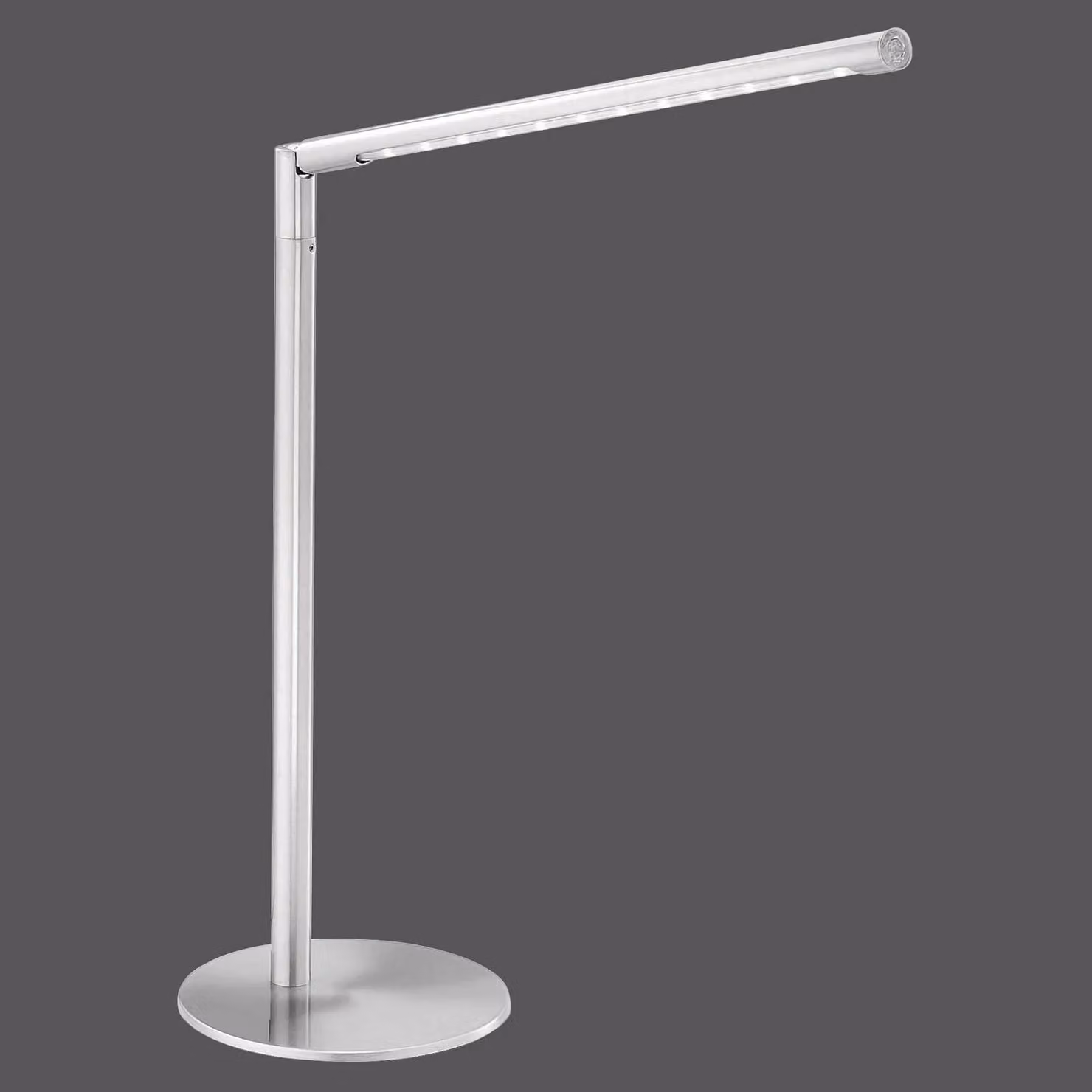 JUST LIGHT. GmbH Lampada da scrivania Dawda, dimmerabile, Alluminio / Grigio / Zincato, Studio / Ufficio, Metallo, Moderno, Lampada da tavolo LED