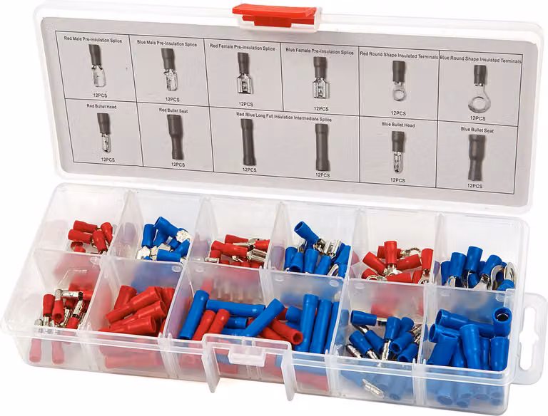 Assortimento di connettori coassiali HBM 144 per diverse dimensioni e colori