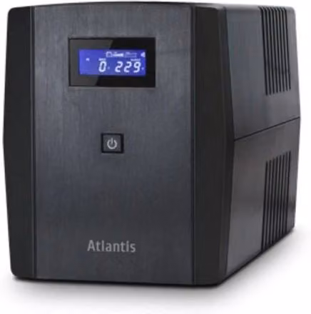 UPS Atlantis A03-S1200 Stepwave Line Interactive 1200VA 700W Nero con 3 prese IEC e 2 Schuko e porta USB