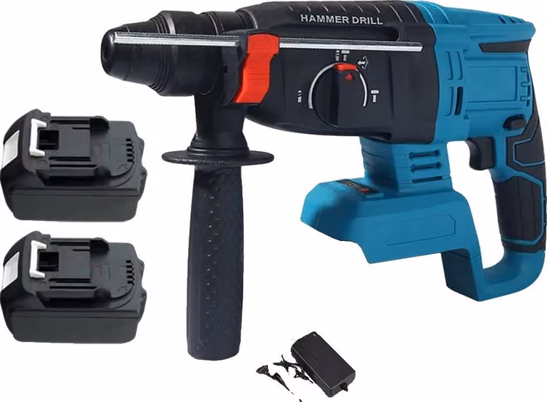 Trapano avvitatore elettrico, motore brushless, diametro massimo di foratura di 26 mm, 2 batterie