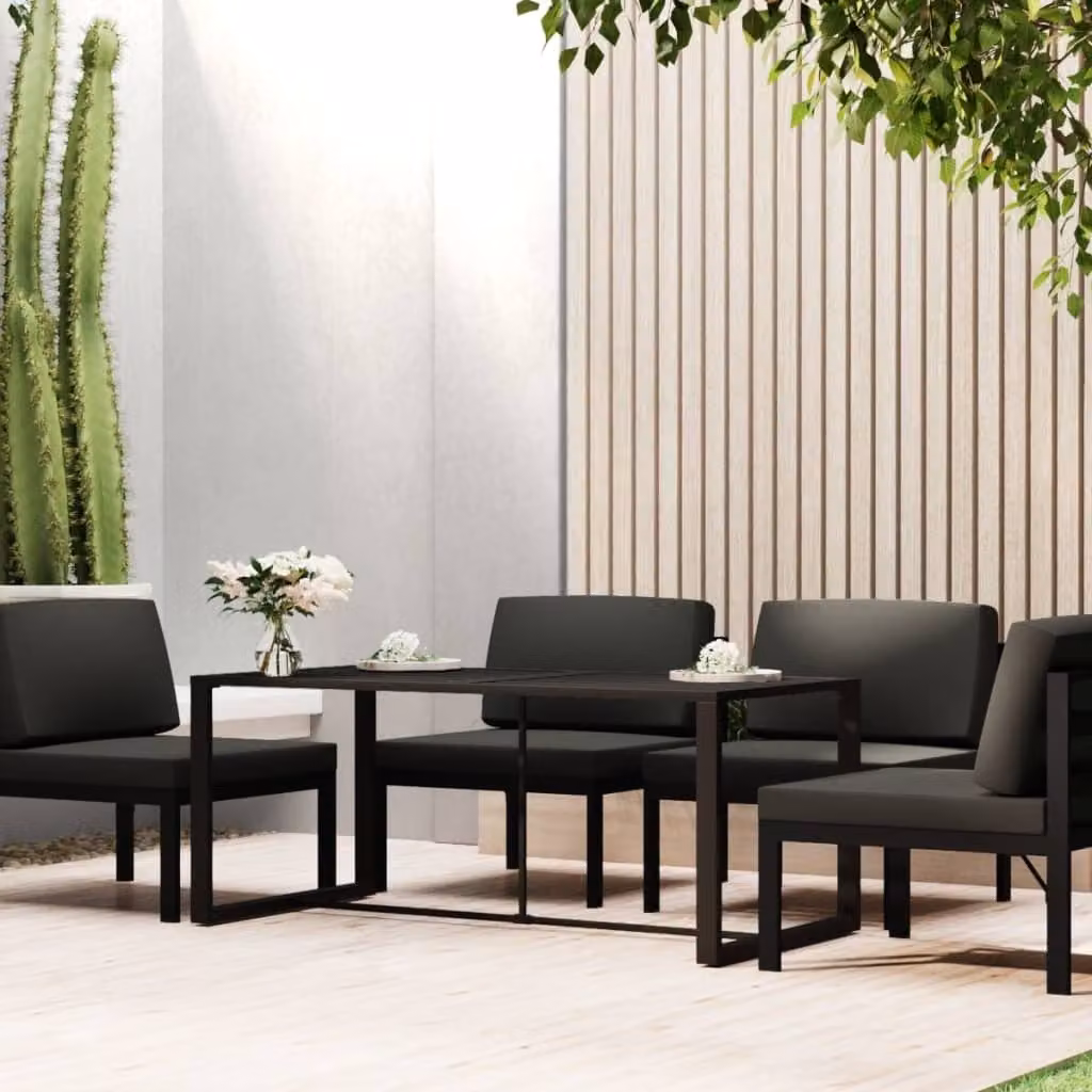 Maison Exclusive - Tavolo da pranzo da giardino antracite 120x60x66 cm in alluminio